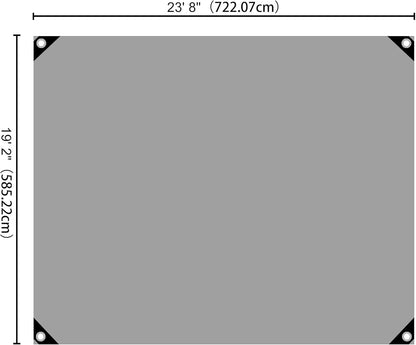 Yescom Large Tarps Waterproof 10 Mil Heavy Duty Reinforced Poly Outdoor Tarp 20' x24' with Grommets for Outdoor Camping Tent Boat Silver & Black