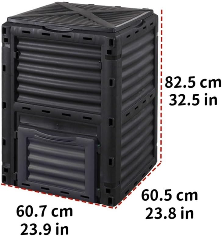 Plastic Outdoor Compost Bin, Fertilizer Fermentation Box, Garbage Compost Bin Suitable for Kitchen, Yard and Courtyard(Black)