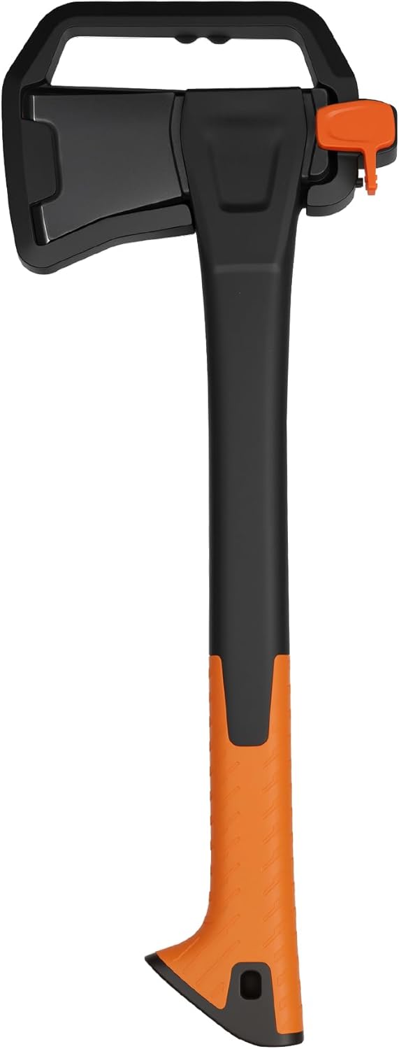 X18 Hatchet Axe, 18” Camping Axe for Wood Splitting & Kindling with Nylon Hollow Handle, Anti-Slip Shock Absorption Grip for Outdoor Survival, Firewood, Hiking & Yard Tools