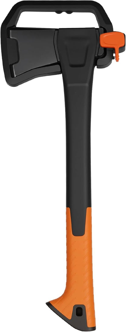 X18 Hatchet Axe, 18” Camping Axe for Wood Splitting & Kindling with Nylon Hollow Handle, Anti-Slip Shock Absorption Grip for Outdoor Survival, Firewood, Hiking & Yard Tools