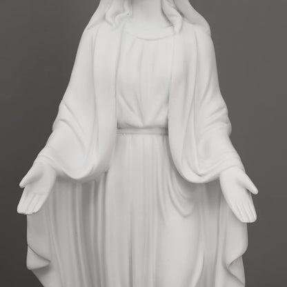 12 Inch Blessed Virgin Mary Decorative Figurine，Catholic Religious Gifts 12 Inch Resin Statue Figurine (White)…