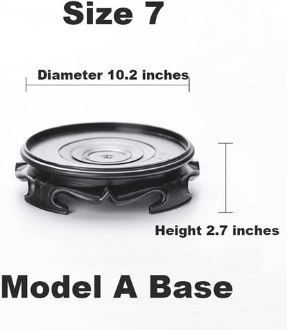 GOLDY&WENDY Waterproof Round Vase Base Imitation Wood Resin Lamp Teapot Display Stand Home Decoration Pedestal