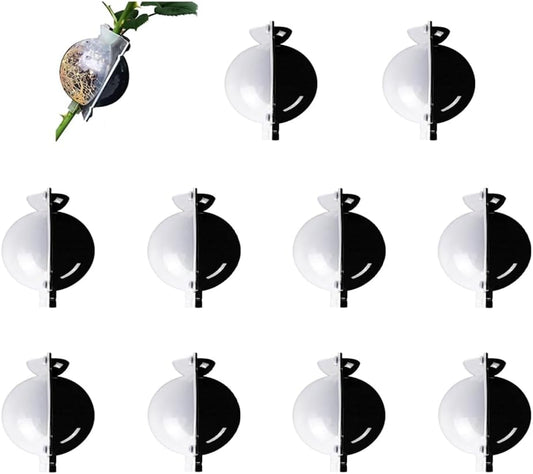 10 Packs Medium Size Plant Rooting Grow Propagation Ball, Reusable Half Transparent Air Layering Pods for Fast Propagation Plants