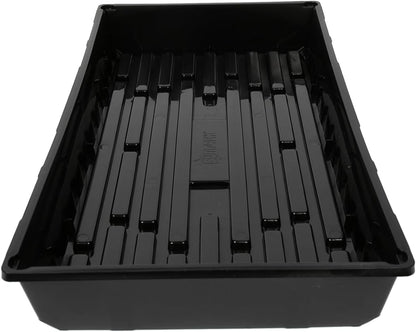 SUNPACK 10" x 20" Mega Plastic Seed Starting Tray, Black, 2.5" (Pack of 10) - No Drainage Holes, Ideal for Greenhouses or Indoor Gardening - Made of Thick, Strong Plastic