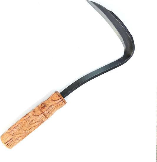Kana Hoe 217 Japanese Garden Tool - Hand Hoe/Sickle is Perfect for Weeding and Cultivating. The Blade Edge is Very Sharp. (Beijing-022)