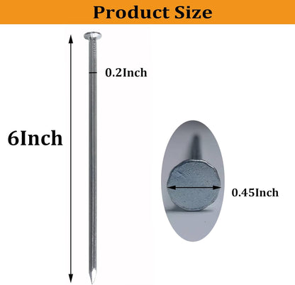 Metal Stakes,35Pcs 6 Inch Galvanized Landscape Spikes,Garden Nails for Turf,House Construction,Carpentry NailTent and More