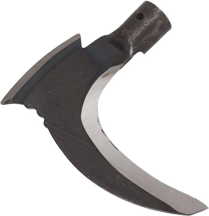 Luqeeg Weeding Sickle, High Manganese Steel Double Sickle Gardening Multipurpose Manual Agricultural Weeding Tools for Gardening Tools (Single Cutter Head)