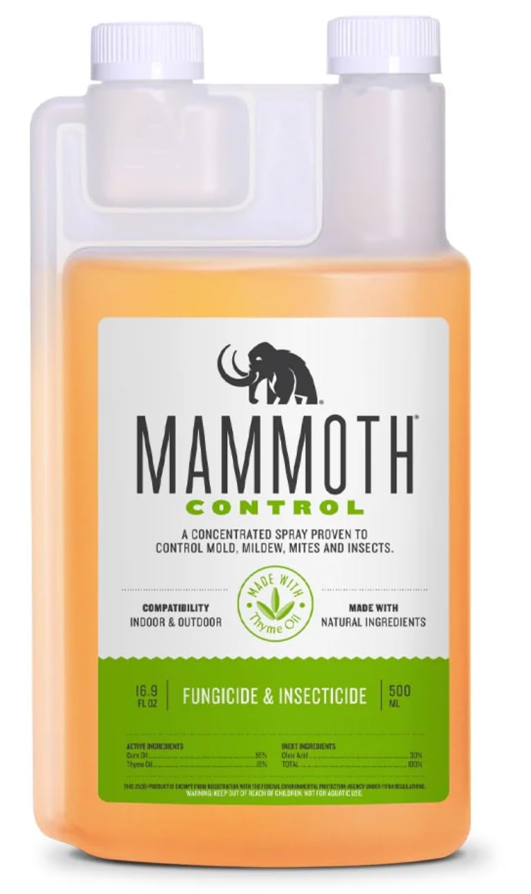 Mammoth Control - Concentrated Miticide, Fungicide and Insecticide - Made with Thyme Oil (500 ml)