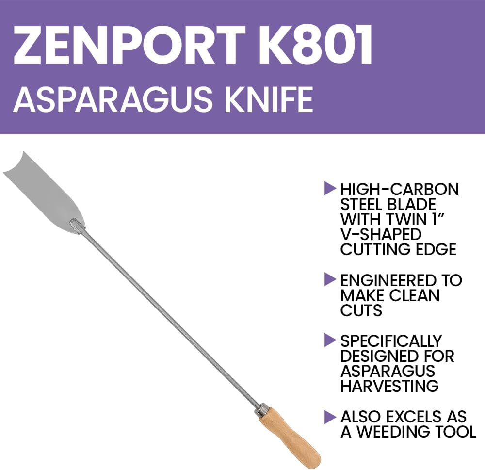 Zenport K801 Asparagus Knife/Weeding Tool, 25-Inch, Natural