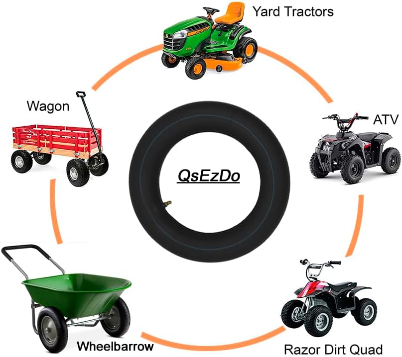3.25/3.00-8 Inner Tube, with TR87 Bent Valve Stem, work for Wheelbarrow Barrow Sack Truck Trolley Spare Wheel,and more. (3.25/3.00-8 TR87)
