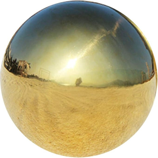 6 inch Diameter Gold Golden Gazing Ball,Gold Golden Stainless Steel Polished Reflective Smooth Garden Sphere Globe Mirror,Colorful and Shiny Addition to Any Garden or Home