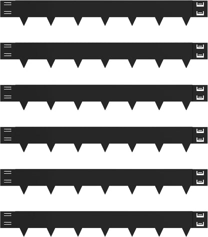 Galvanized Steel Landscape Lawn Edging 40 Inch Strips, Steel Edging 5 Inch Depth,6-Pack Black Bendable Metal Landscape Edging,Metal Edging for Landscaping (20FT Total Length)