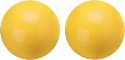 uxcell 2 Pcs Gazing Globe Decor Ball 2.5 Inch 63mm Reflective Garden Sphere Hollow Ball, Seamless Stainless Steel Gazing Ball, Smooth Mirror Globe for Garden Home Decor, Bright Yellow