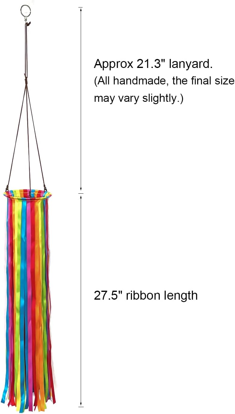 Satin Ribbon Windsock Streamer, Outdoor Decorations for Your Patio, Garden, Yard, Dock and Camper, 49-Inch, WS49-XZH