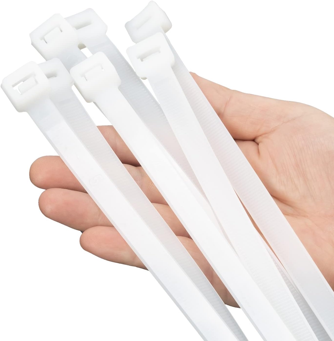 XINGO 26 inch White Zip Ties Heavy Duty 40 PCS, 250 LBS Ultra Strong Plastic Wire Ties, Large Cable Ties Extra Long Tie Wraps, Indoor and Outdoor UV Resistant