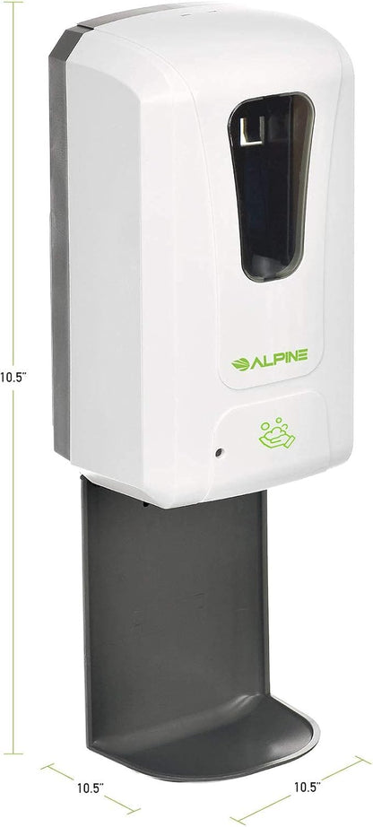 Alpine Automatic Hand Sanitizer Dispenser - Touchless Soap Dispenser with Drip Tray for Restaurant, Hospital, School, Hotel, Kitchen and Bathroom -1200mL Foam