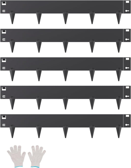 VEVOR Steel Landscape Edging, 5 Packs 39 x 4 in Rust-Resistant Metal Landscape Edging, Bendable Garden Edging Border, Heavy Duty Lawn Edging, Easy-to-Install, Flower Bed Yard Pathway Divider Black