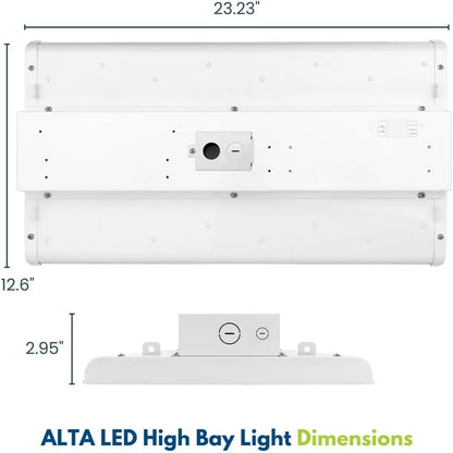 ALTA LED LED Bay Ceiling Shop Light - 2FT - 105W/90W/80W - 16,500 Lumens - 5000K/4000K Selectable - 120-277V - 250W Metal Halide Equal