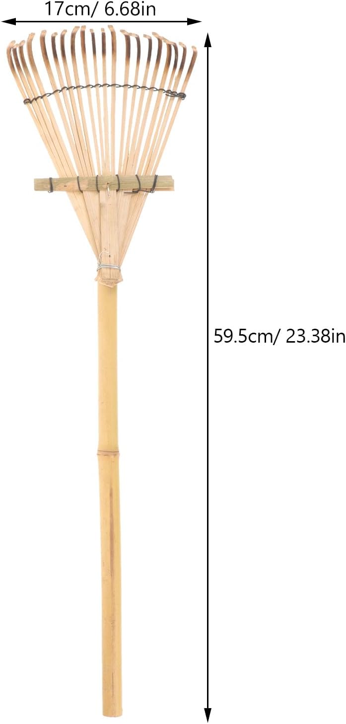 GANAZONO Rakes for Lawns Leaf Scoops Hand Rakes Gardening Lawn Held Wind Tools Japanese Yard Wood with Handle Landscape Loosening Soil s Small Wooden Child Leaves