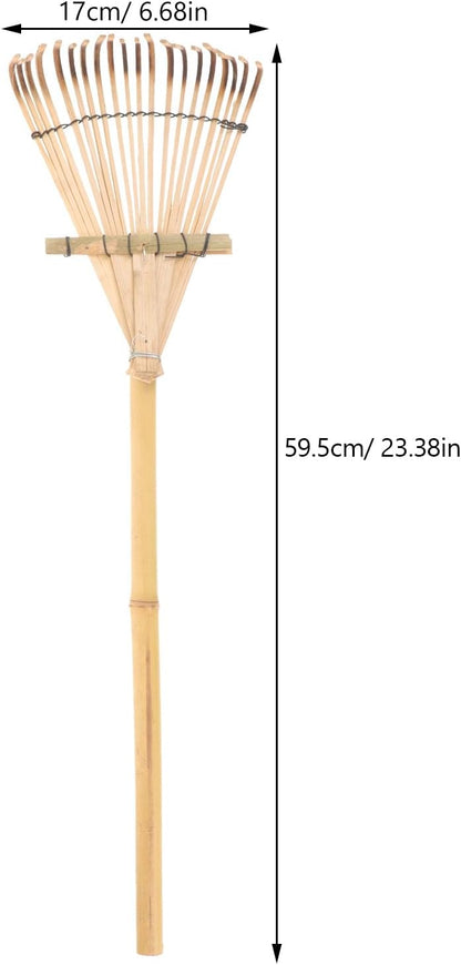GANAZONO Rakes for Lawns Leaf Scoops Hand Rakes Gardening Lawn Held Wind Tools Japanese Yard Wood with Handle Landscape Loosening Soil s Small Wooden Child Leaves
