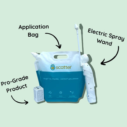 Scatter DIY Pest Control Kit - Home Barrier Pest Control | Pro Grade Insecticide Bug Killer Spray ft. Scatter Unique New SafetyChannel™ | Fast-Acting, Long-Lasting Protection Against Common Pests