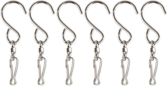 KUUQA Swivel Hooks Clips for Hanging Wind Spinners Wind Chimes Crystal Twisters Party Supply(6 Pack)