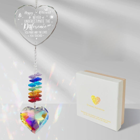 Retirement Gift for Women Crystal Suncatcher - Going Away Gift for Retired Coworker, Teacher