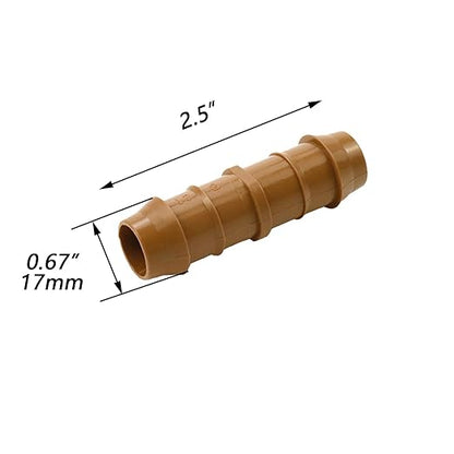Dnyta 20pcs Drip Irrigation Fittings Drip Line Connectors Kit 17mm Drip Irrigation Tubing 1/2 Inch Drip Irrigation Kit for Most 1/2" Irrigation Tubing or Sprinkler Systems