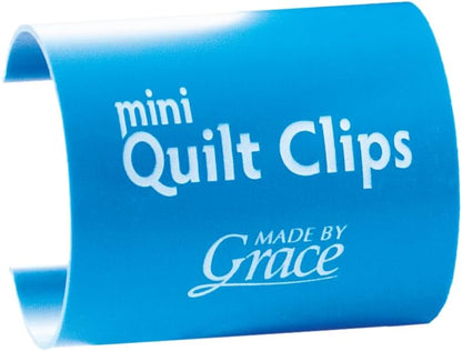 Grace Start-Right Quilt Clips | Rail Quilt Clips | Fabric Management for Rolling Rail Frame or Hand Quilting (Blue 1.5" Diameter)