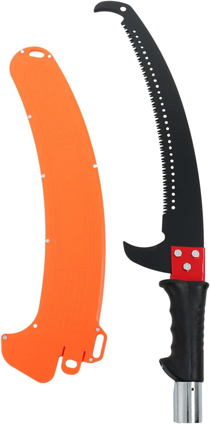 27FT Extendable Pole Saw, Manual Branch Trimmer with Long Handle, Manuals Tree Pruning Saws, 8 Knots Green
