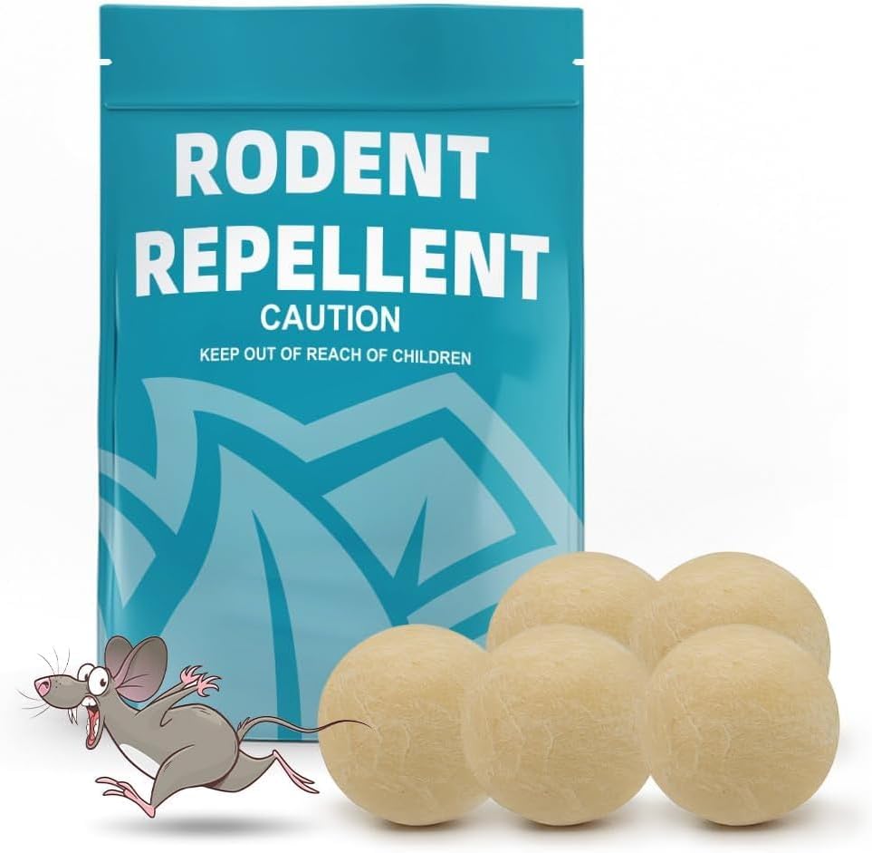 Rodent Repellent, Mice Repellent Indoor, Mouse Repellents Outdoor, Peppermint to Repel Mice and Rats, Mouse Deterrent, Rat Repellant for House, Mice Control for Car/Garage-5P