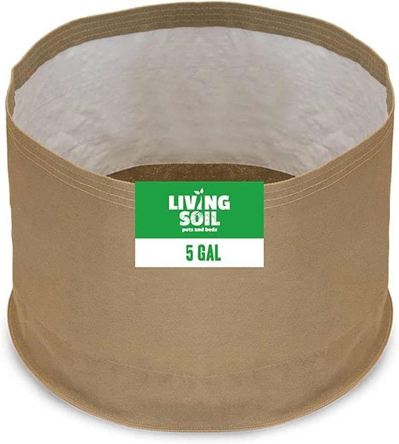 Sustainable Village Blumat Grow Bags - 5 Gallon Fabric Pots (5 Packs) for Plants - Breathable Waterproof Cloth Pots with MoistureLock Technology - Promotes Strong and Healthy Roots