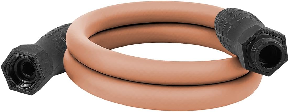Flexzilla Colors SwivelGrip Garden Hose 5/8 in. x 5 ft., Lightweight All-Weather Water Hose, Durable and Flexible, Leak-Free Connections, Red Clay