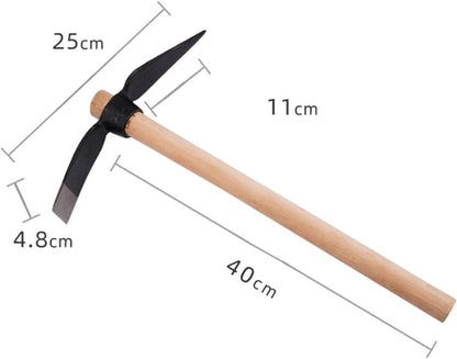 Garden Hoe Pick, 15.7 Inch Weeding Mattock Hoe Garden Pick Axe Multipurpose Gardening Hand Tool for Gardening Cultivator Weeding Seeding Turning Soil ﻿