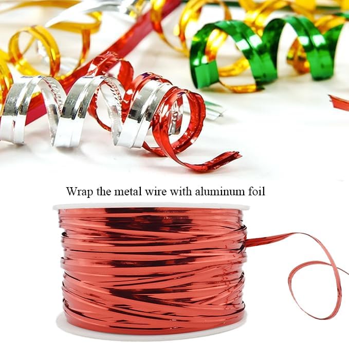 HAHIYO 100Yards/300Feet/91M Red Metal Twist Ties Bread Candy Coffee Bag Ties Plant Garden Twist Ties for Cellophane Treat Bag Gift Wraping Bag Plastic Bag Halloween Party Cake Present Art Craft