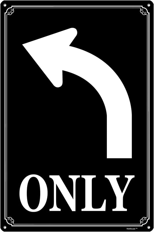 8x12" Right Turn Only Arrow Signs - High-Intensity Aluminum Parking Lot Sign, Weatherproof &