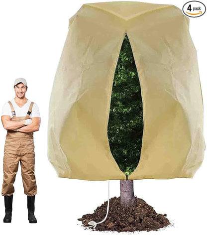 TCBWFY 95x80 Inch Huge Plant Covers Freeze Protection Frost Cloth for Outdoor Plants,2.82oz/yd² Thickened Winter Tree Covers with Zipper Drawstring,Frost Blanket from Wind,Pest and Animal