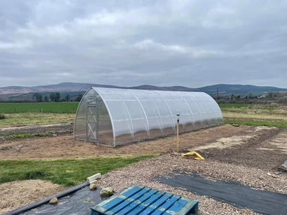 Classic Arch Polycarbonate Greenhouse Kit – 0.23" Twin-Wall Polycarbonate Panels, Heavy-Duty Galvanized Steel Frame, Expandable Outdoor Greenhouse for All Seasons (Clear, 3 x 10 m (30 m2))