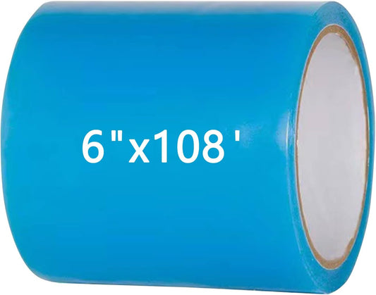 Greenhouse Plastic 6 mil Reinforced Tape, Greenhouse Repair Tape, Greenhouse Tape Greenhouse Repair Tape Clear to Repair Polyethylene Rip Poly Patch Repair kit(6'' x108') Blue (6''x108')