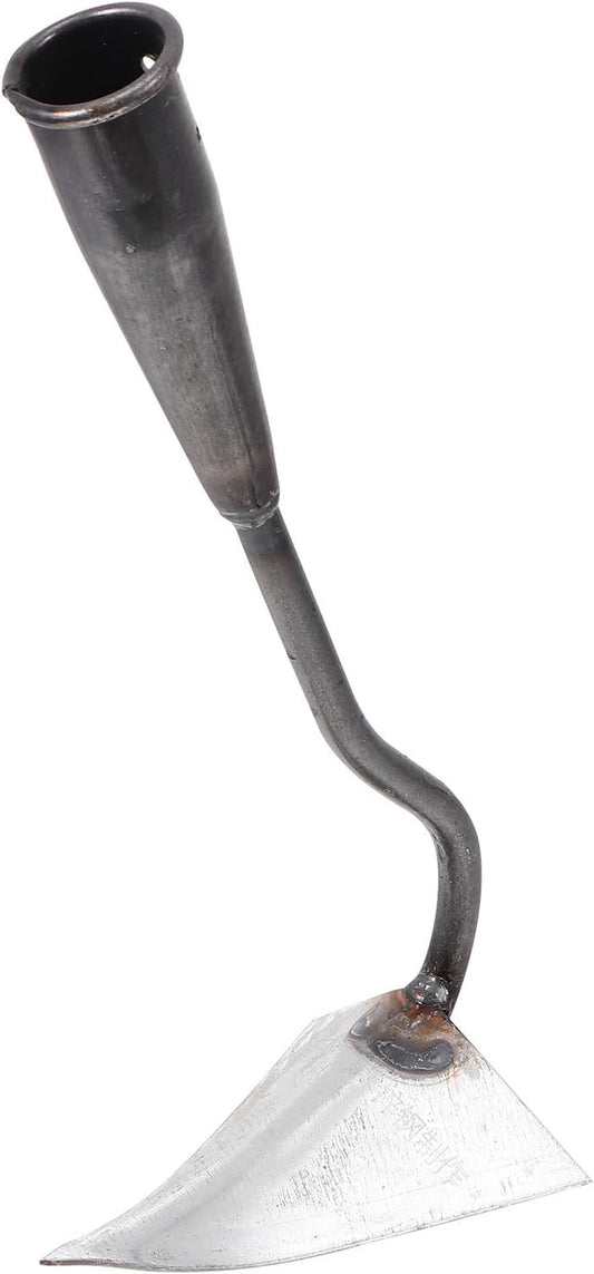 DOITOOL Iron Triangle Garden Hoe 12.4 Inch Weeding Hoe Stainless Steel Blade Manual Weeder Garden Tool for Weeding Gardening Loosening Edging Cultivating Farm