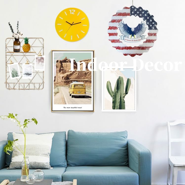 Eagle Wind Spinners for Yard and Garden American Flag Kinetic Wind Spinner Fourth of July Independence Day Party Decorations for Indoor Outdoor 3D Effect Patriotic Wind Spinner