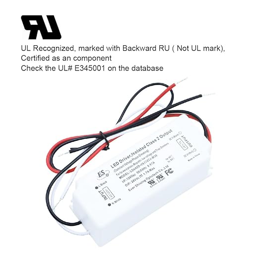 UL Recognized 24V LED Driver Dimmable, 120V to 24 Volt Transformer Triac Dimming Power Supply IP67 Waterproof, 1.7A DC Adapter AC Dimmable for LED Strip Light