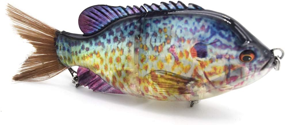 5.9in Multi Jointed Swimbait Fishing Lures Bait,2 Segment Big Giant Sinking Fishing Bass Lures,Crankbaits Swimbaits with Treble Hook
