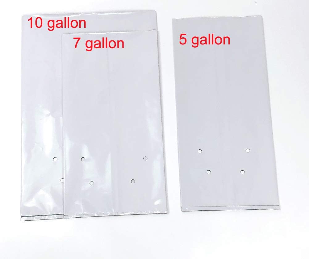 HORTIPOTS Grow Bag 7 Gallon Square Nursery Container Made of Black White Poly Films (25 Pieces per Pack)