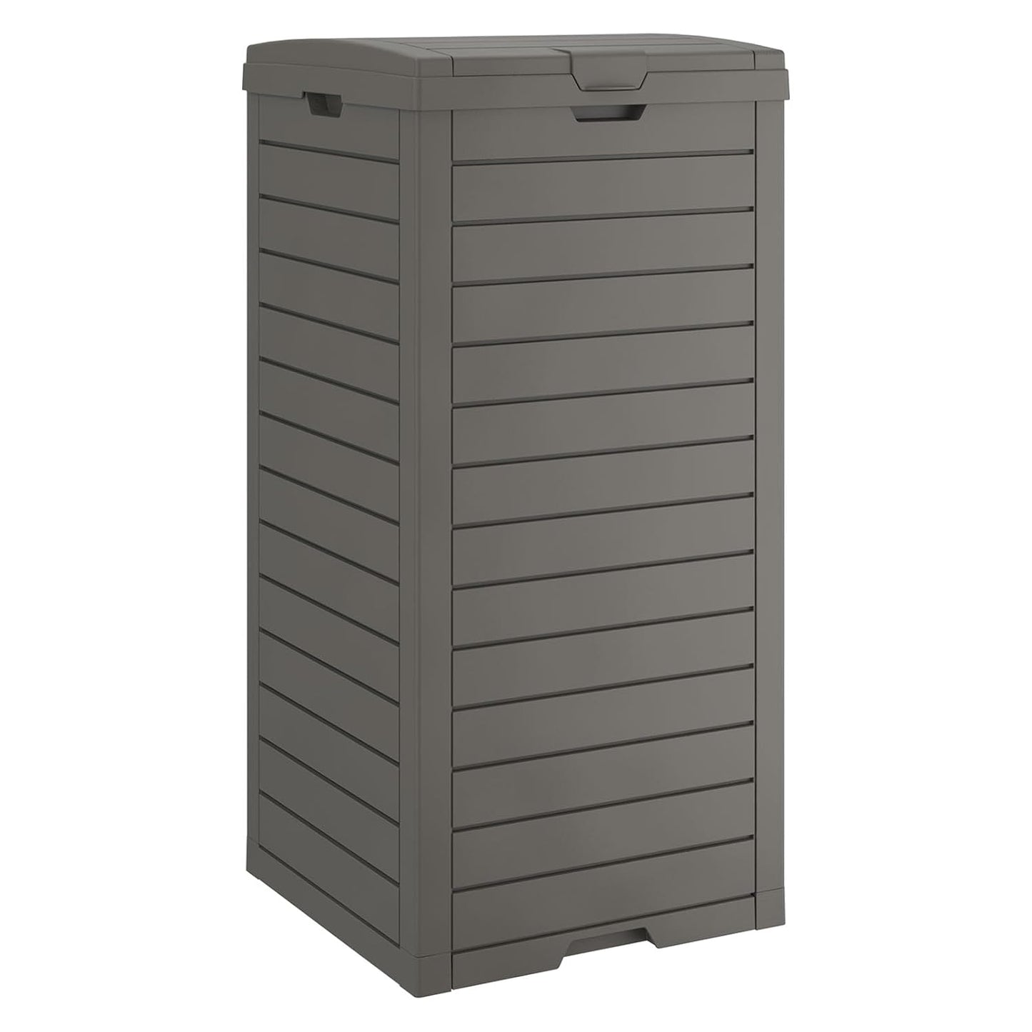 31 Gallon Kitchen Waste Bin with Lid and Drip Tray for Easy Cleaning-Perfect，Resin Outdoor Trash Can for 33-40 Gal Trash Bag, Outdoor Trash Can for Patio,Black Kitchens, and Outdoor Entertaining