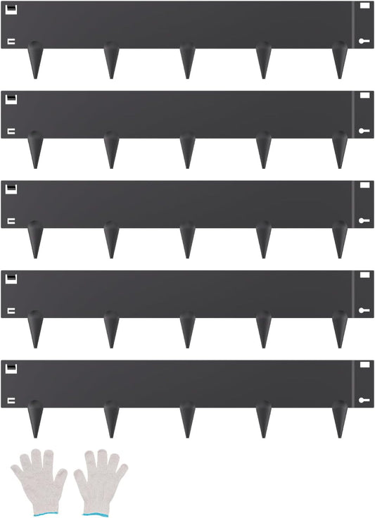 VEVOR Steel Landscape Edging, 5 Packs 39 x 5 in Rust-Resistant Metal Landscape Edging, Bendable Garden Edging Border, Heavy Duty Lawn Edging, Easy-to-Install, Flower Bed Yard Pathway Divider Black