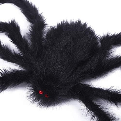 Halloween Giant Huge Spider, 4.1FT Large Foldable Spider Fake Hairy Spider Scary Decorations Halloween Spider Outdoor Yard