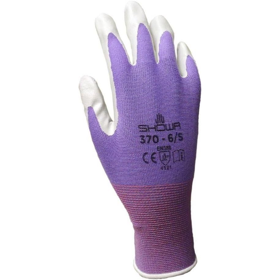 Showa Atlas 370 Garden Club Gloves. Assorted Colors - 4 Pack. Size Medium