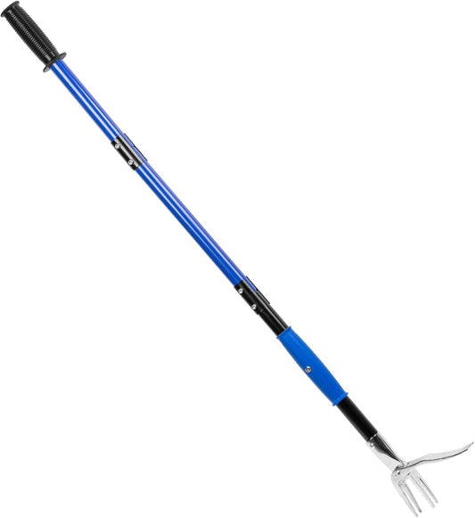 Stainless Steel Stand Up Weed Puller Tool - 51" Long Ergonomic Handle with Easy-Eject Claw, No-Bend Weeding Tool for Deep Roots, Heavy Duty Garden Weeder for Hard Soil & Dandelions