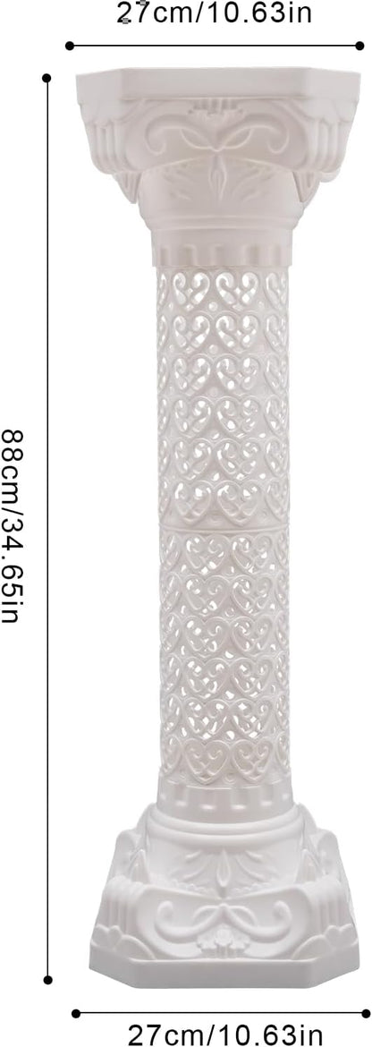 Roman Columns Wedding Column Stand Roman Pillar Plant Stand Plastic Greek Column Statue Pedestal Flower Pot Holder Decor, Elegant Decorative Column for Wedding Event Party